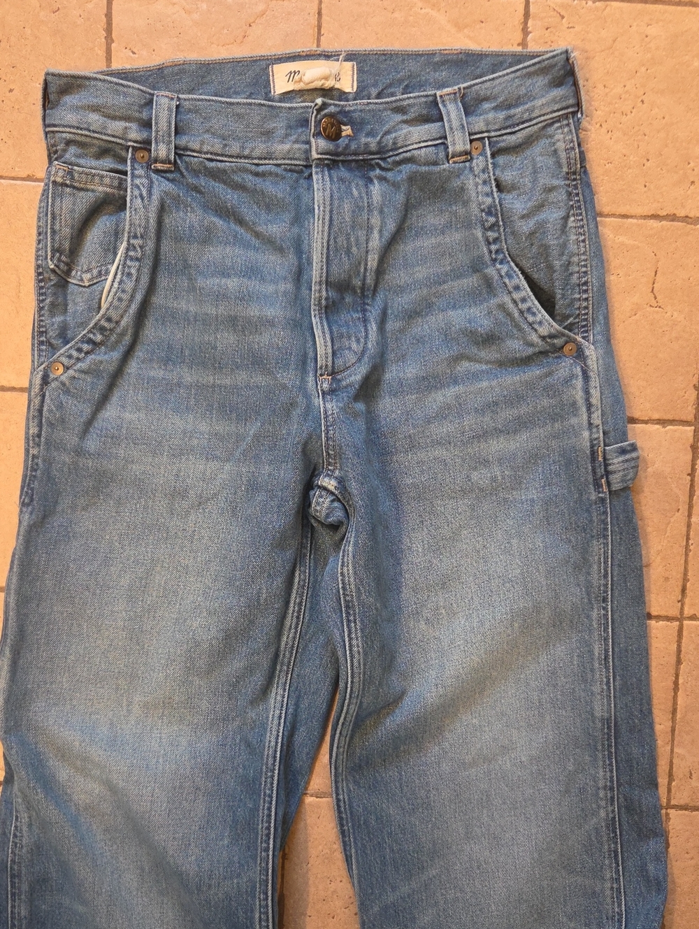 Great Condition Madewell Carpenter Jeans In Elko Wash - Picture 5 of 9